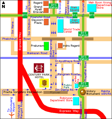Century Park Hotel Map